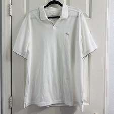 Tommy Bahama IslandZone SUPIMA Polo Shirt XL White Marlin Logo NWOT