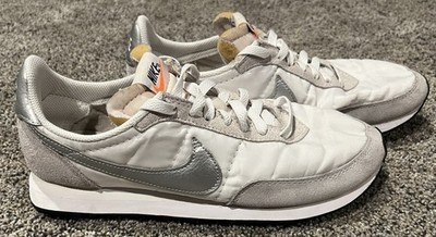 Nike Waffle Trainer II Running Sneaker  White/Silver DA8291-101 Women s 9