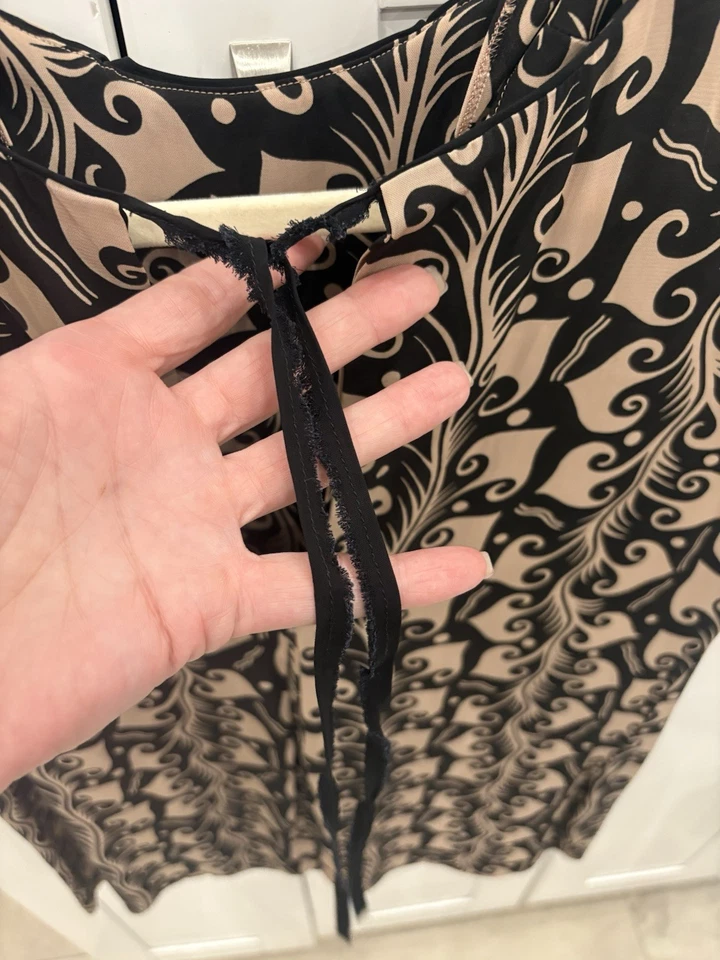 MARNI Edición Invierno 2010 Beige Negro Top Manga Corta IT44 UK12 US8 Foto 4 de 4