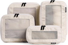 Compression Packing Cubes for Travel - Luggage Organizer Bags - Double Zipper Pa