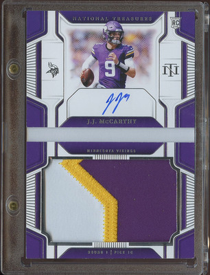 JJ Mccarthy 2024 National Treasures Booklet Auto Autograph Patch