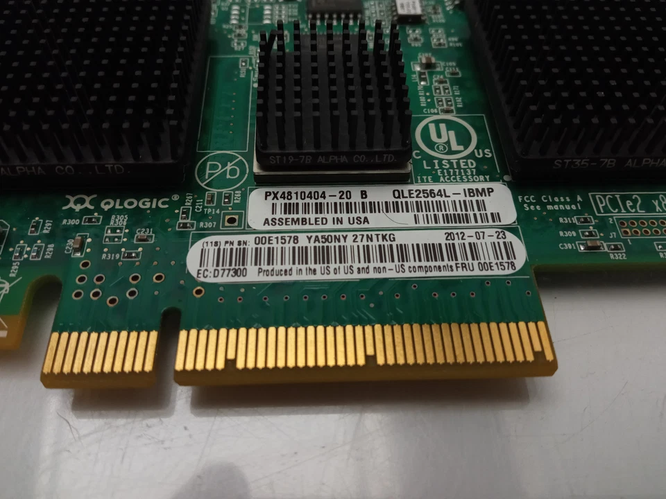 IBM QLogic 4 Port 8Gbps Fibre Chanel Low Profile HBA QLE2564L-IBMP - Image 3 of 4