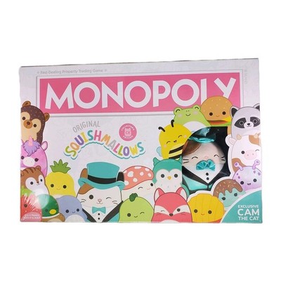 MONOPOLY: Original Squishmallows Collector's Edition Board Game w/4'' Cam the Cat