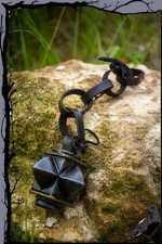 Larp Waffe - Hiebwaffe Morgenstern Dreschflegel Kopf mit Kette - Khonarr 10cm  E