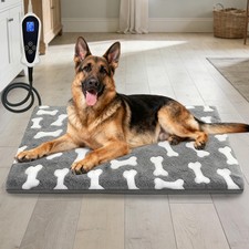 Large Dog Heating Pad,34x21 in Heated Dog Bed with Constant Heat  Auto Modes...
