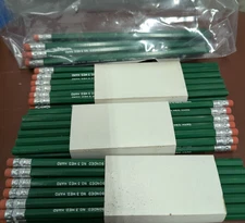 48 VTG SKILCRAFT BONDED MED HARD Lead #3 NO 3 WOOD PENCIL RARE USA GREEN Vintage