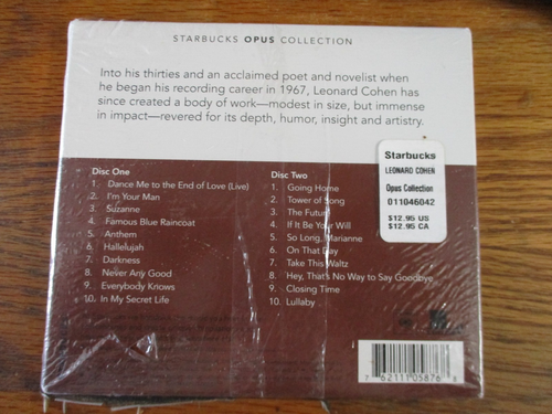 Leonard Cohen - Starbucks Opus Collection (2 CD's 2015 Starbucks) Sealed - 第 2/3 張圖片