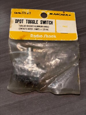 Radio Shack Toggle Switch, DPDT, 2 Position, On-On, Terminals  CAT No. 275-607