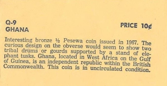 Littleton Coin Company Half Pesewa 1967 Ghana Uncirculated coin africa  - Image 3 of 4