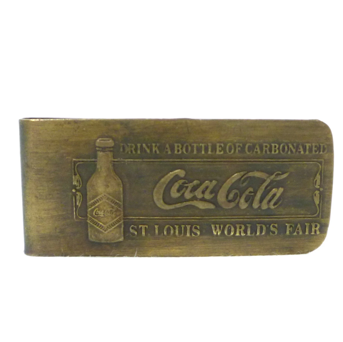 Authentic Tiffany & Co. Money Clip Coca Cola Logo Brown Metallic #W604017