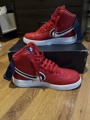 Air Force 1 3D Chenille Swoosh Red White Blue GREAT CONDITION