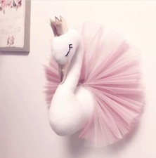 UK Baby Princess Swan Stuffed Toys Wall Art Hanging Doll Girls Bedroom Decor UK