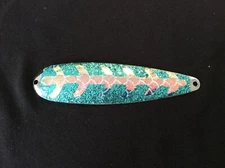 High Percentage Salmon Trolling Spoon With Hyper Vis Tape Not Paint 3 3/4”