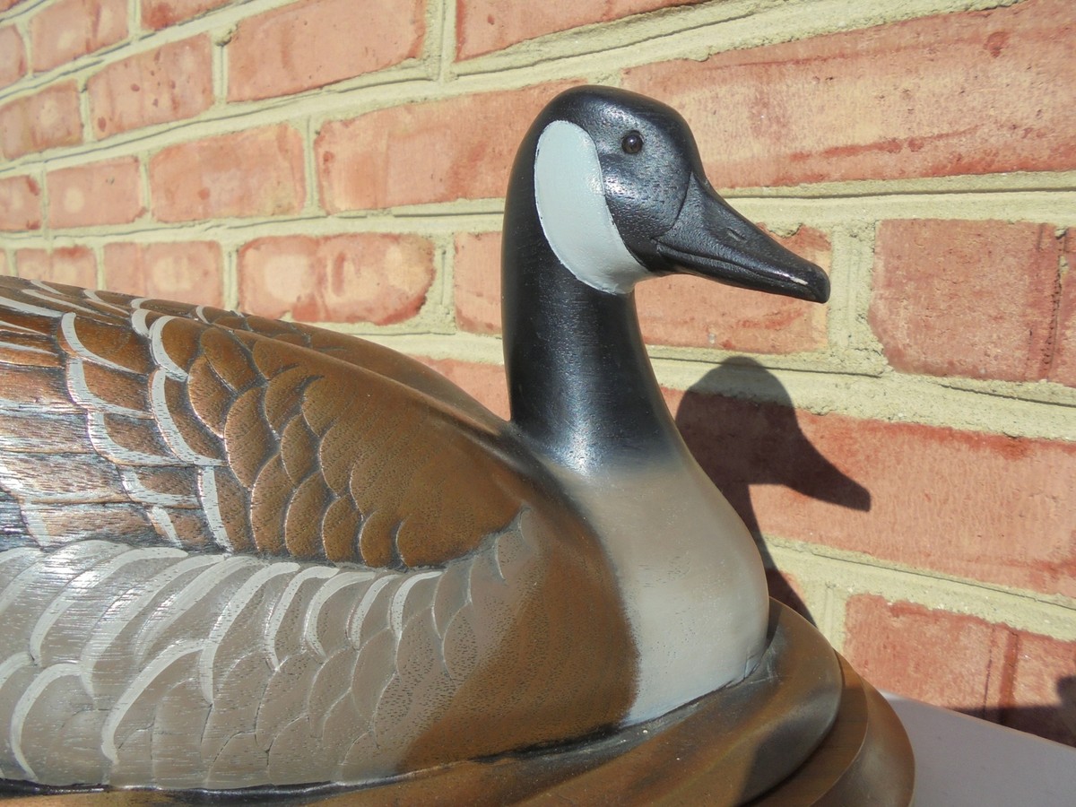 Shaker Prairie Shop Jules A Bouillet Canada Goose Decoy on Wood