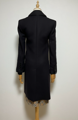 Burberry London Women's Wool Trench Coat Black Near Mint size UK2