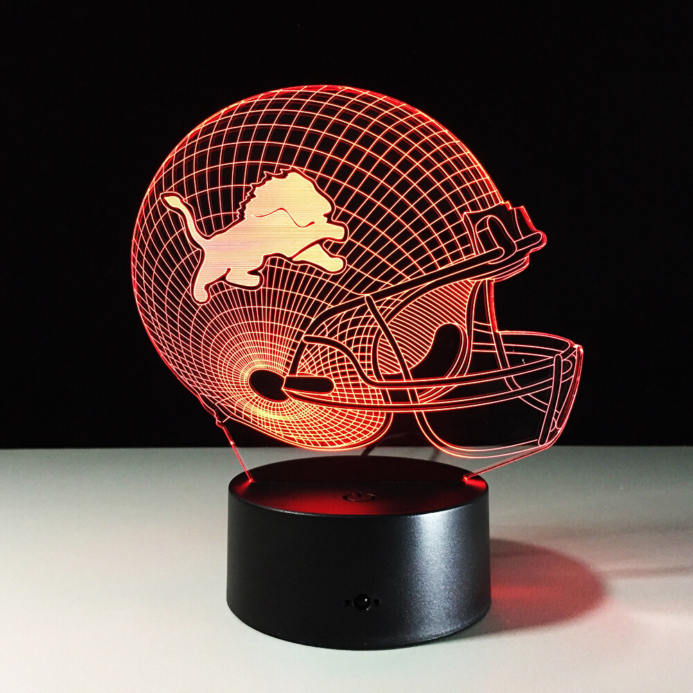 The Memory Company Detroit Lions Tiffany Lamp 19.5-in Bronze Table Lamp