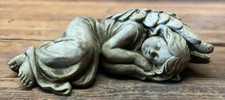 Steinfigur Engel schlafend träumend frostfest wetterfest Gartenfigur Grabschmuck