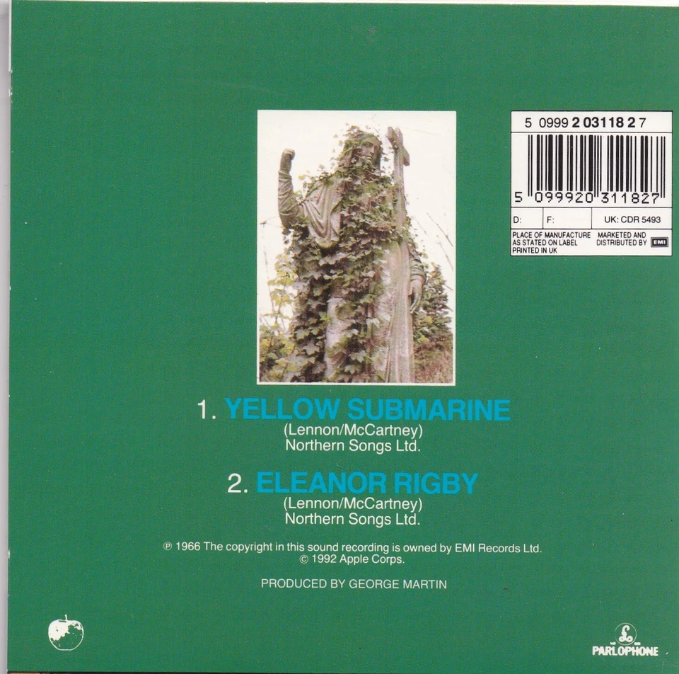 The Beatles - Yellow Submarine - Eleanor Rigby (2 Track Maxi CD) Papphülle - Bild 2 von 2
