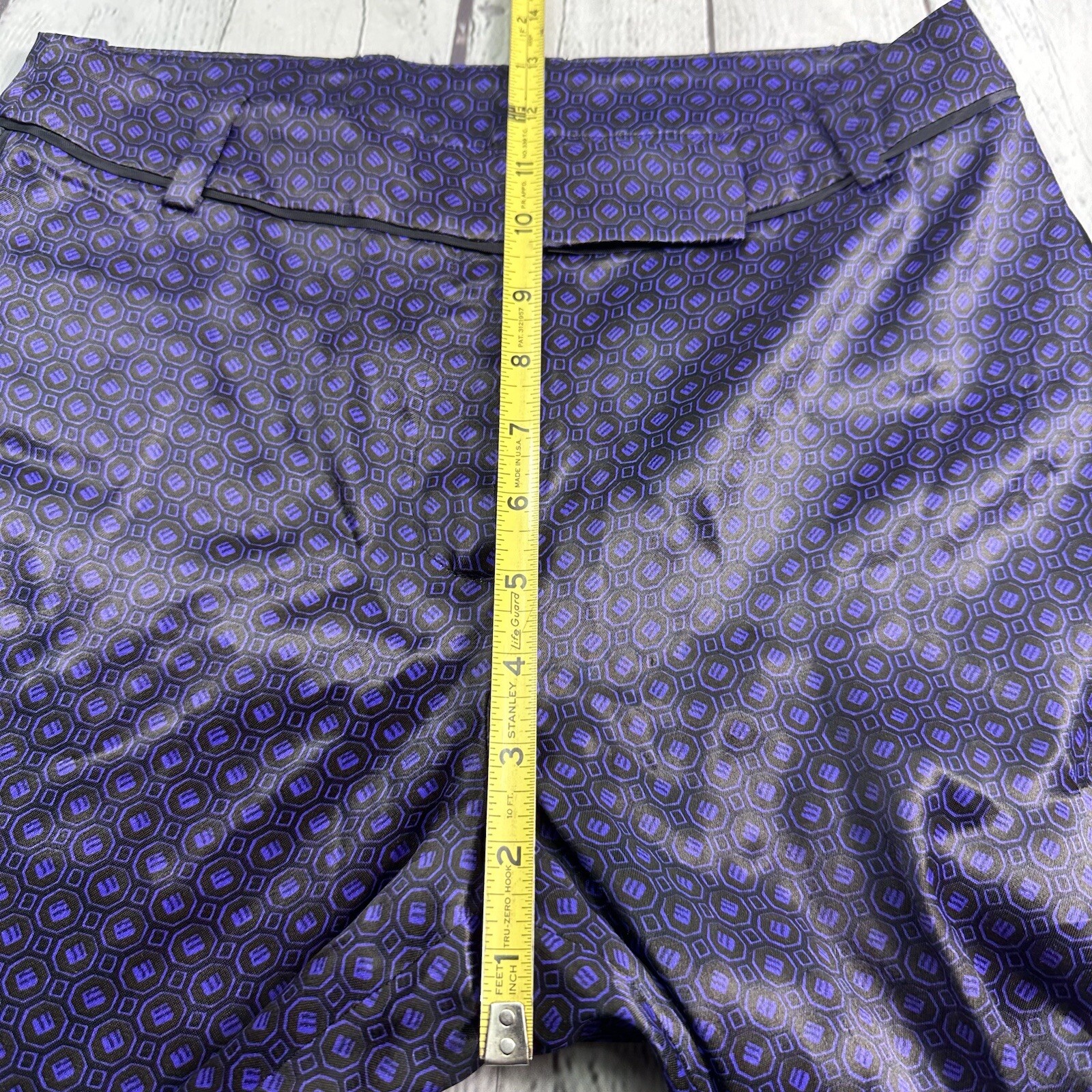 Massimo Dutti Pants in Geometry Pattern Satin Pur… - image 13