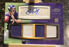 2011 Topps Prime Level VI (6) Christian Ponder RC Jersey Auto /515 SP #PVI-CP