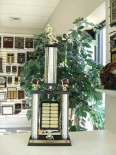 FANTASY FOOTBALL TROPHY 14 YEAR PERPETUAL AWESOME LARGE TWO POST AWARD 8/10 