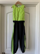 Weissman Green  Black Sequined Dance Costume Romper-EUC-size MC