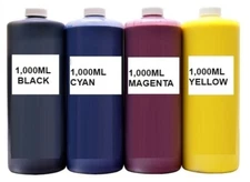 4 x BULK INK REFILL PREMIUM ECO SOLVENT INK FOR ROLAND DX4 DX5 DX6 AND DX7 HEAD