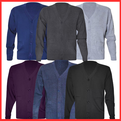 Herren Langarm Klassisches Top Herren Einfach Knopfleiste Cardigan Sweatshirt (903)
