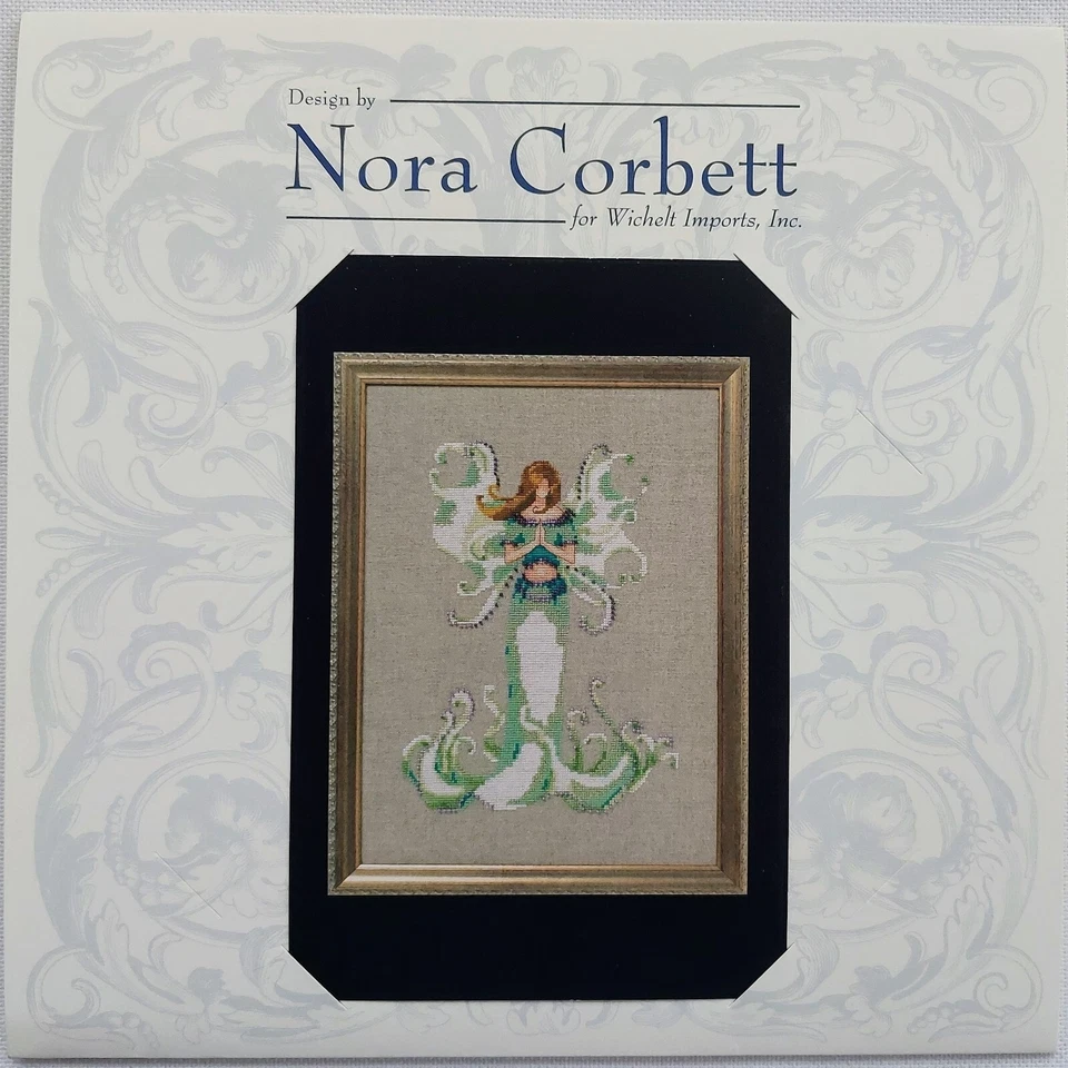 Angel White Trumpet Cross Stitch Chart and Embellishment Pack by Nora Corbett - Image 2 of 4