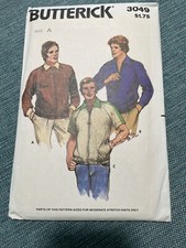 Men's Jacket Pattern, Sze: 38-40-42, Butterick 3049, UNCUT vintage c1980s
