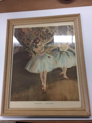 Edgar Degas Two Dancers Picture Vintage Print