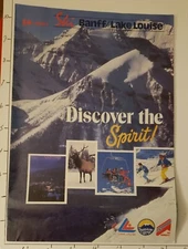 1988/89 BANFF/LAKE LOUISE, SUNSHINE, & NORQUAY SKI AREAS BROCHURE.  EX COND.