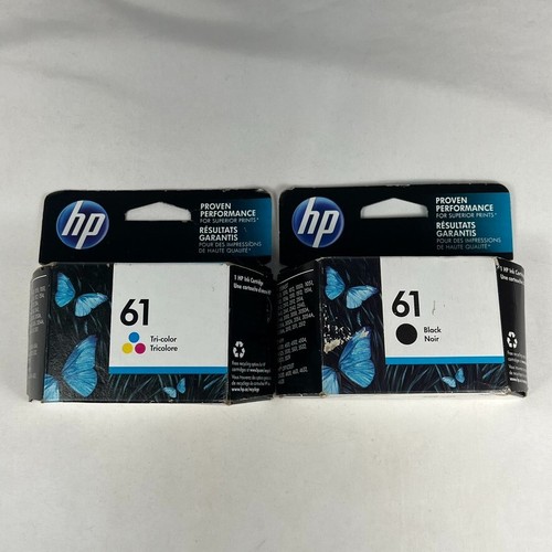 GENUINE HP61 Tri Color/Black Ink Cartridges NEW In Unopened Boxes Exp. (10/16) - 第 1/5 張圖片