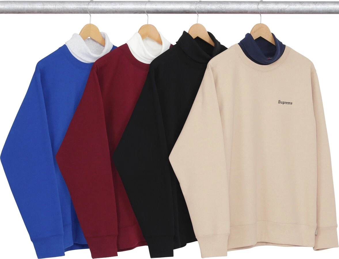 Collier col roulé Supreme Crewneck marron taille M FW16
