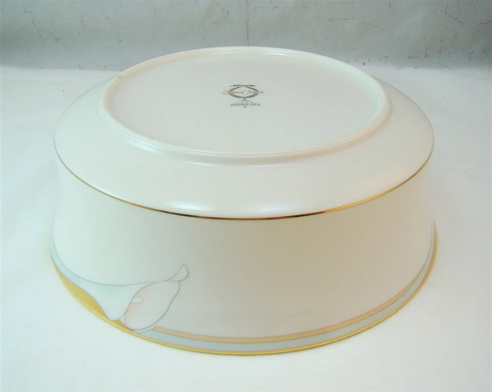 Noritake Porcelaine Fine Golden Lily 7733 Salade Service Bol Excellent - Photo 4/4