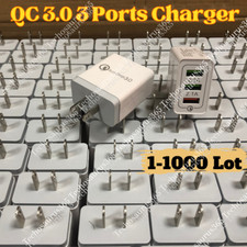 QC3.0 Fast Charger Lot USB Wall Power Adapter US Plug 3 Port For iPhone Samsung