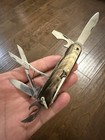 Vintage Victorinox President Armee Suisse in Horn / Exposed Rivets / Bail / 91mm