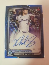 2024 Bowman Chrome Autographs Khal Stephen #CPA-KS Blue Wave Refractor 146/150