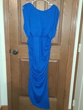 NWT Antabess Women's Dress Size Large Blue W/removable Chain Accent  Very Soft