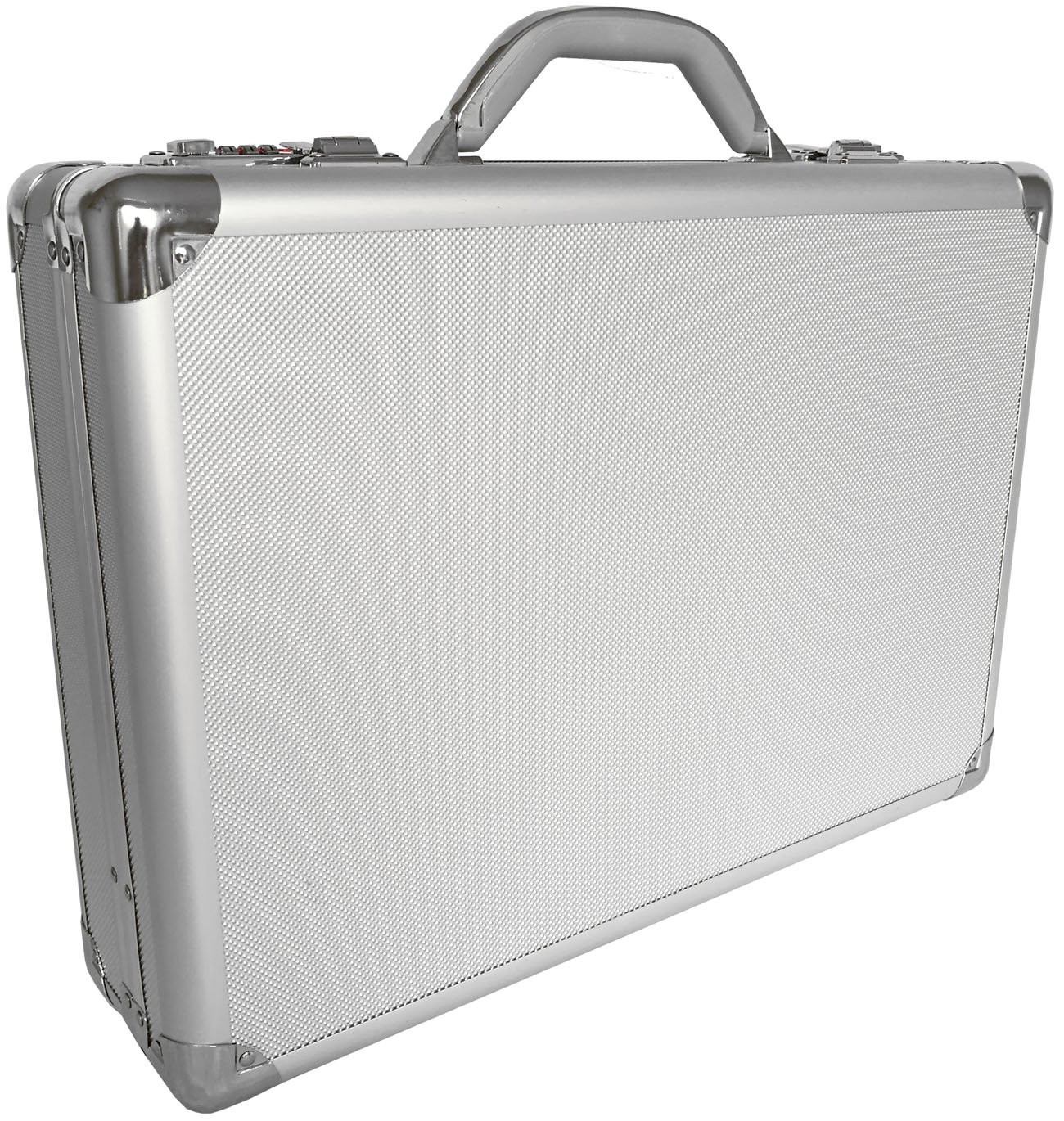 Silver Aluminium Executive Laptop Briefcase – Padded & Spacious Design