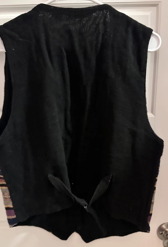 Vintage Jane Ashley Boho Tapestry Vest Embroidered Size Med - Image 4 of 4