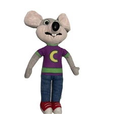 Chuck E Cheese Plush Mouse Stuffed Animal Purple Shirt, 13" Soft Toy