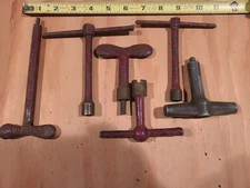 Lot of 6 Vintage Champion / Other Gas or Water Valve Shut Off Wrench Tools