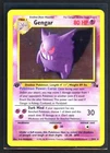 Pokemon Card - 1st Edition Gengar 5/62 - Fossil Set Holo - Heavily Played