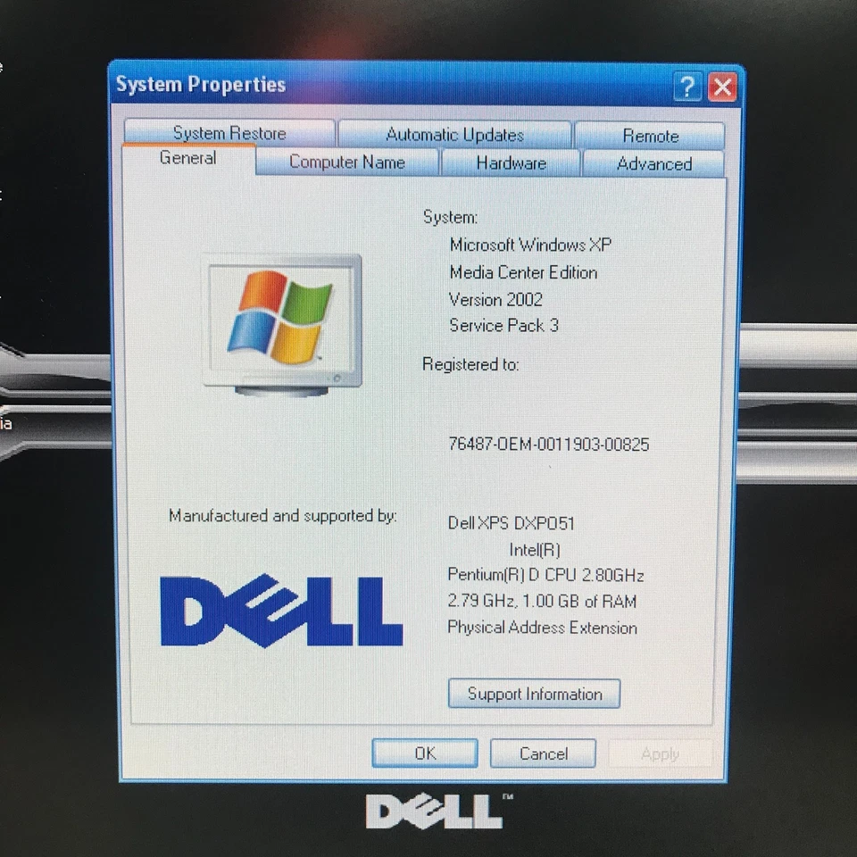 Dell XPS 400 PC Retro Gaming Pentium D 2.80GHz 1GB RAM (Windows XP MCE) - Image 4 of 4