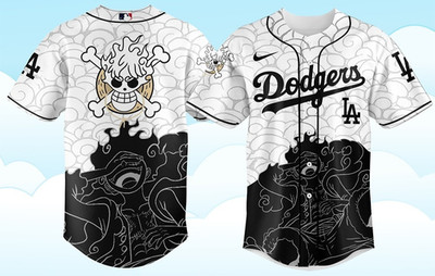 Los Angeles Dodgers Piece Gear 5 Luffy Sun God Nika Baseball