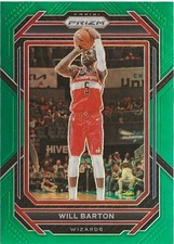 2022-23 Panini Prizm Will Barton Green Prizm SP #194 Washington Wizards