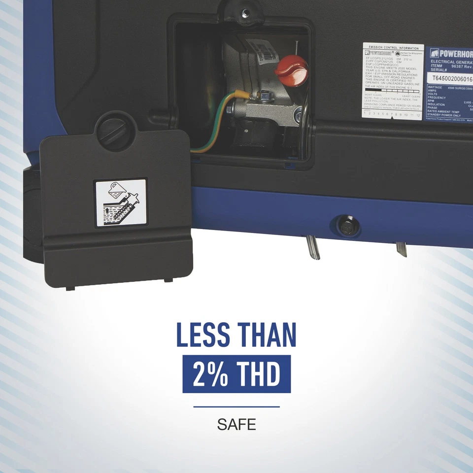 Powerhorse Inverter Generator, 4500 Surge Watts, 3500 Rated Watts, Electric - Image 2 of 4