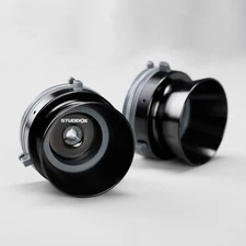 1 Pair Studevox Professional 1/4" Black NAB Adapters For Reel To Reel Recorders