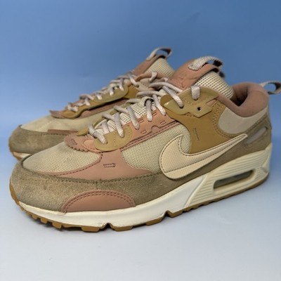 Nike Air Max 90 Futura Womens Sz 8 M Tan Beige Suede Sneakers Shoes DM9922-100